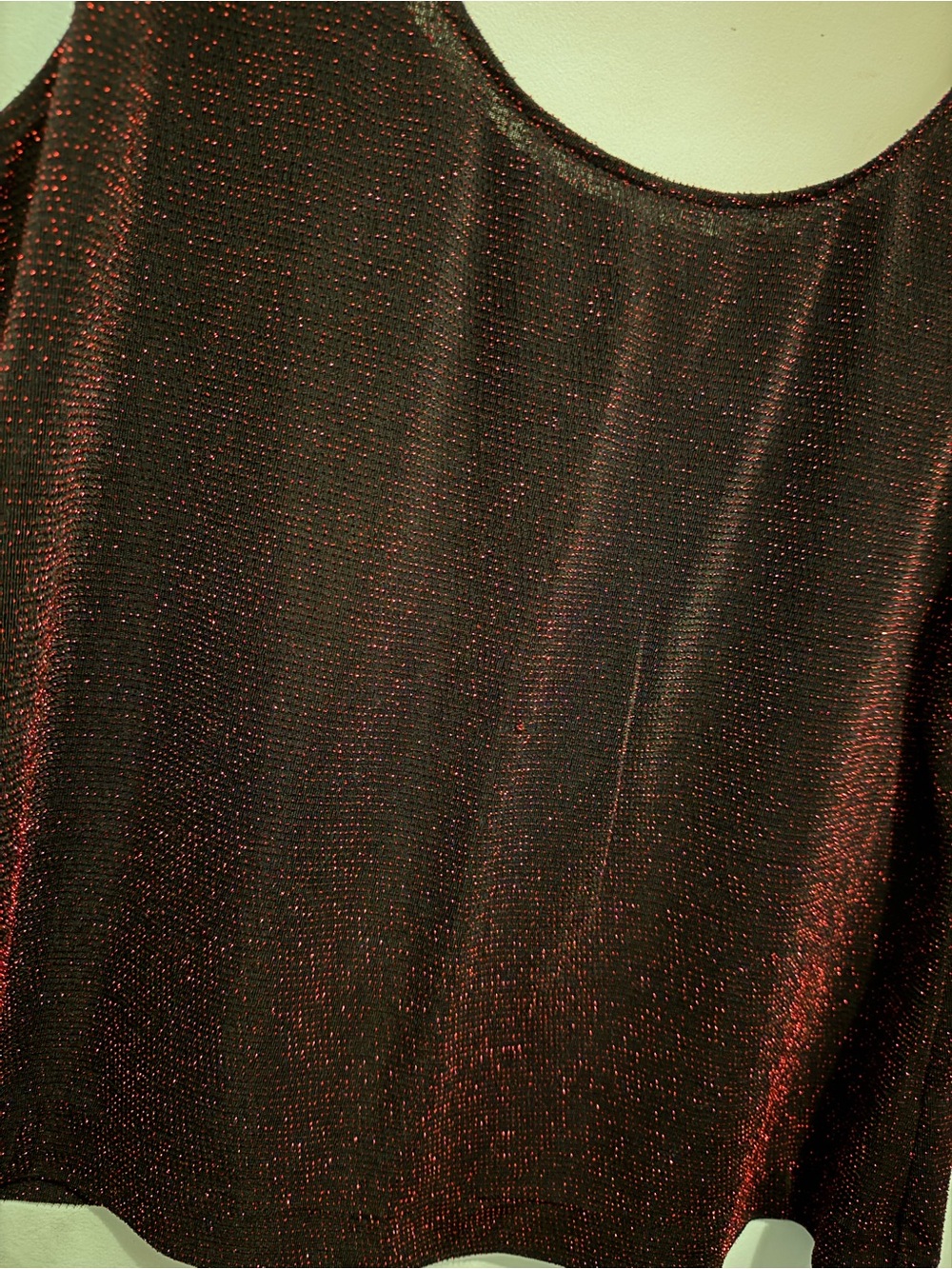 Alex Evenings Black Sparkle Scoop Neck Tank - Picture 3 of 4
